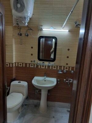 Bathroom in 2 BHK Builder Floor at East Of Kailash – for Rent
