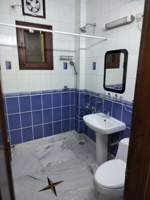 Bathroom in 2 BHK Builder Floor at East Of Kailash – for Rent