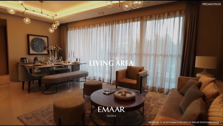 Living Room, emaar-digi-homes 3.5 Bedroom 2589 Sq.Ft. Apartment In Sector 62 Gurgaon 10388578