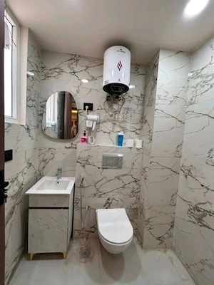 Bathroom in 2 BHK Apartment at Chattarpur – for Rent