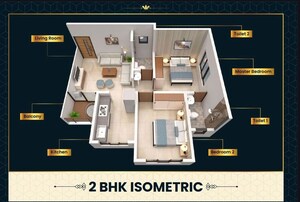 Floor Plan in 1 BHK Apartment at Aastha Omkar, Titwala – for Sale