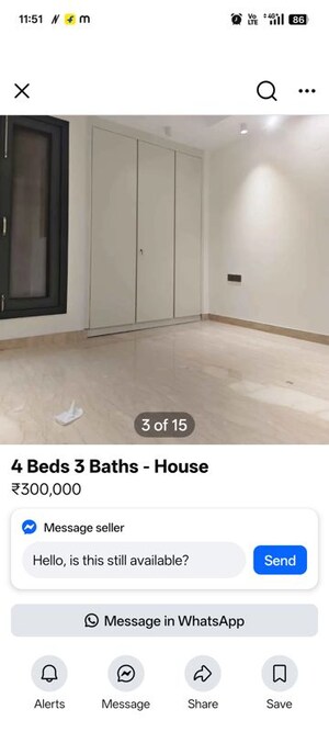 Room in 2 BHK Builder Floor at Greater Kailash ii – for Rent
