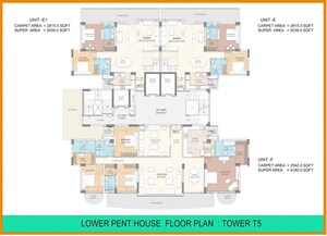 Floor Plan in 4 BHK Apartment at Omaxe The Resort, South Mullanpur – for Sale