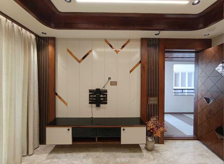 Living Room, prestige-beverly-hills 3 Bedroom 1874 Sq.Ft. Apartment In Kokapet Hyderabad 10389276