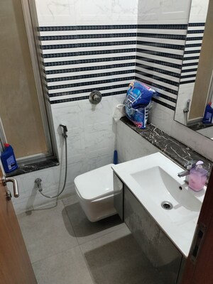 Bathroom in 2 BHK Apartment at Soham Tropical Lagoon, Ghodbunder Road – for Rent