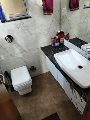 Attached Bathroom in 2 BHK Apartment at Soham Tropical Lagoon, Ghodbunder Road – for Rent