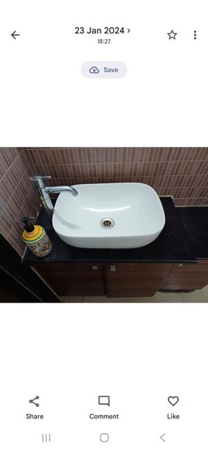 Bathroom in 1 BHK Apartment at Asthavinayak CHS Malad West, Malad West – for Rent