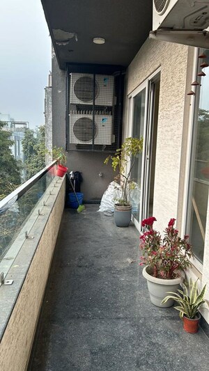 Balcony in 3 BHK Builder Floor at East Of Kailash – for Rent