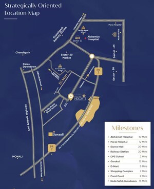 3 BHK Apartment – Map Location View at Stellar Heights, Sanauli - for Sale