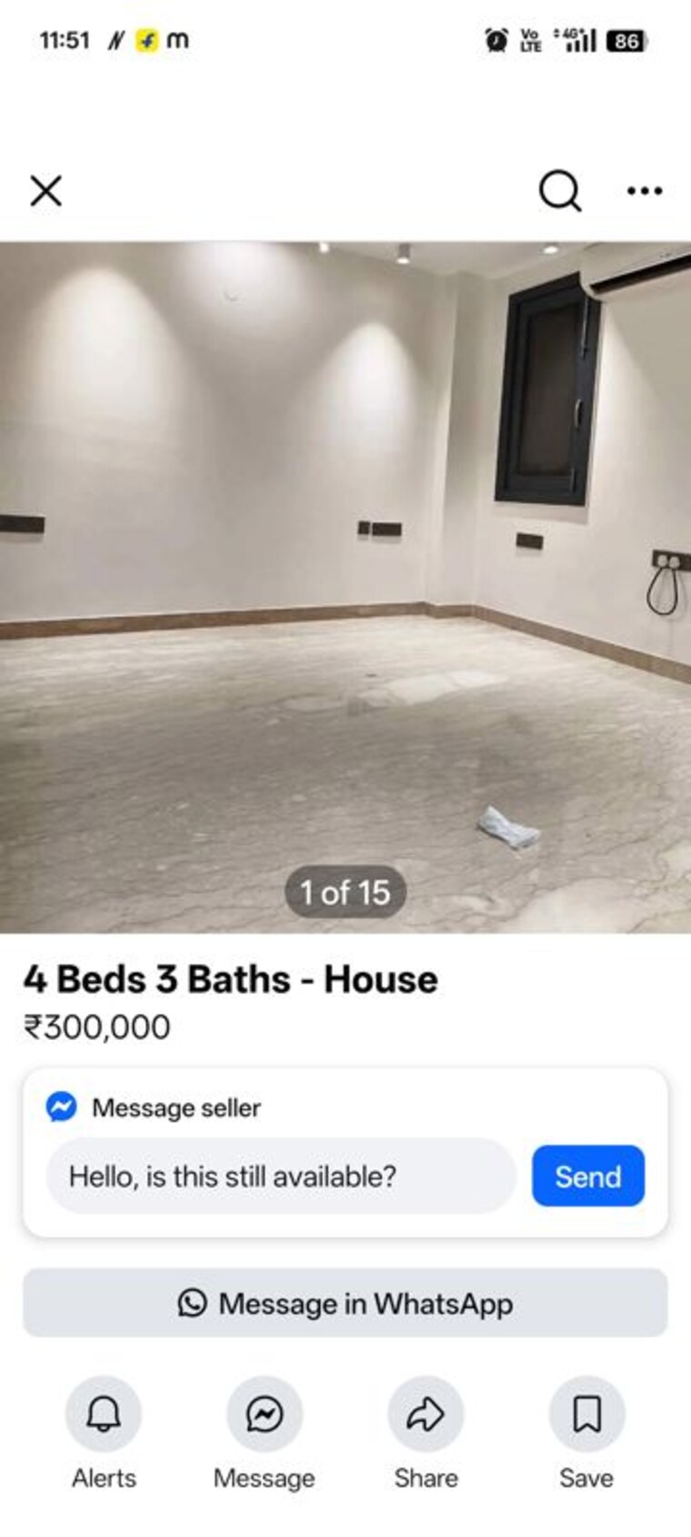 Room, hauz khas 3 Bedroom 200 Sq.Yd. Builder Floor In Hauz Khas Delhi 10389838