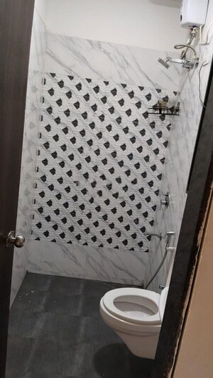 Bathroom in 2 BHK Apartment at BG Shirke Monte Verita East Tower, Borivali East – for Rent