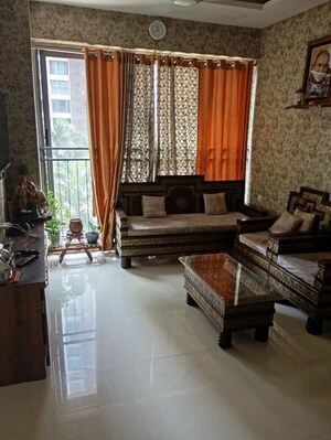 Living Room in 2 BHK Apartment at Kolshet Industrial Area – for Sale