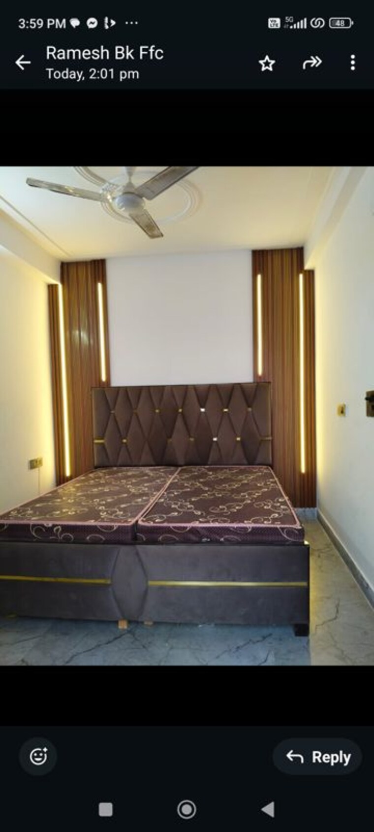 Bedroom, sainik farm 2 Bedroom 450 Sq.Ft. Apartment In Sainik Farm Delhi 10390150