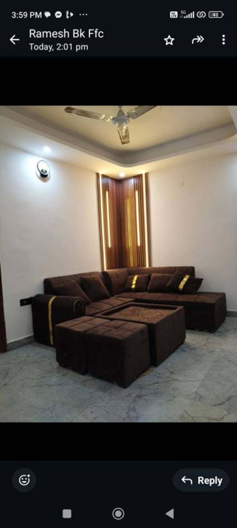 Living Room, sainik farm 2 Bedroom 450 Sq.Ft. Apartment In Sainik Farm Delhi 10390150