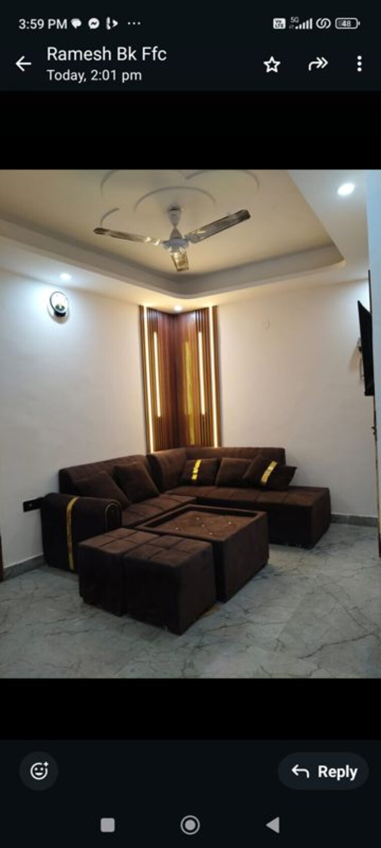 Living Room, sainik farm 2 Bedroom 450 Sq.Ft. Apartment In Sainik Farm Delhi 10390150