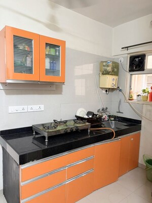 Kitchen in 1 RK Builder Floor at Nyati Elysia, Kharadi – for Rent