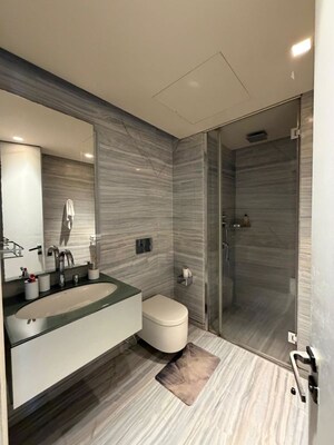 Bathroom in 3 BHK Apartment at Lodha The World Towers World One Tier 2, Worli – for Rent