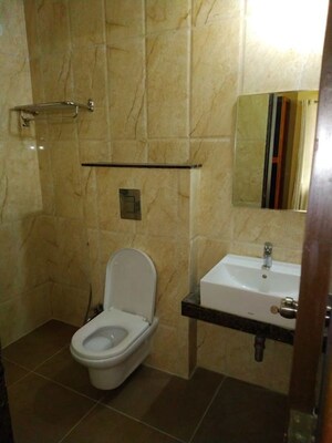 Bathroom in 3 BHK Apartment at Bhosale Nagar – for Rent