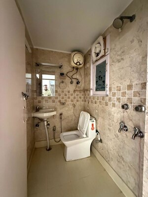 Bathroom in 3 BHK Builder Floor at Nehru Enclave – for Rent
