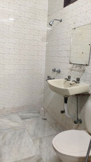 Bathroom in 3 BHK Builder Floor at Chittaranjan Park – for Rent