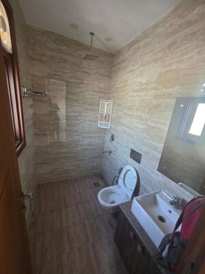 Bathroom in 3 BHK Builder Floor at Chittaranjan Park – for Rent