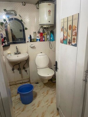 Bathroom in 2 BHK Builder Floor at Kalkaji – for Rent