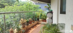 Balcony in 3 BHK Apartment at H&M Tower, Bandra West – for Rent