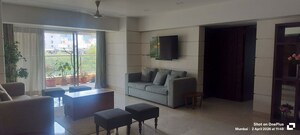 Living Room in 3 BHK Apartment at H&M Tower, Bandra West – for Rent