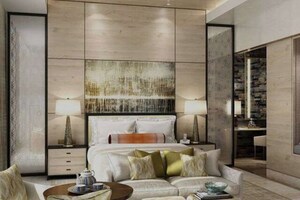 Living Room in 3 BHK Apartment at Adani Ten BKC, Bandra East – for Rent