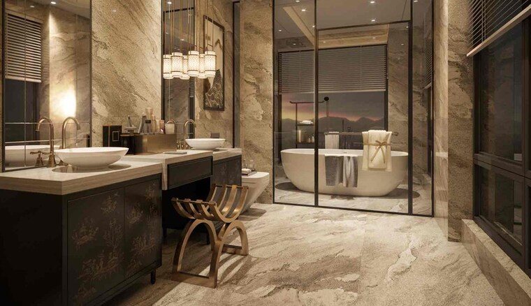 Attached Bathroom, adani-ten-bkc 3 Bedroom 950 Sq.Ft. Apartment In Bandra East Mumbai 10391913