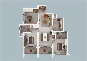 Floor Plan in 3 BHK Apartment at KannadI-ii – for Sale