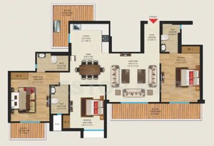 Floor Plan in 3 BHK Apartment at Saya Zion, Sector 4 Greater Noida – for Sale