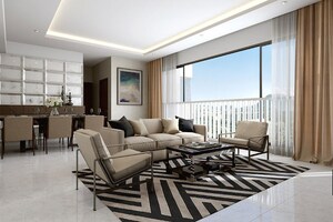 Living Room in 2 BHK Apartment at Dynamix Divum, Malad East – for Rent