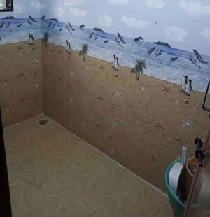 Bathroom in 2 BHK Apartment at Vanaz Corner, Kothrud – for Rent