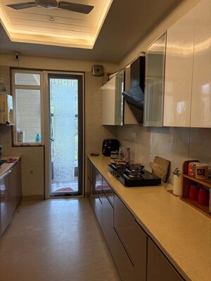 Kitchen in 3 BHK Builder Floor at Sushant Lok I – for Rent