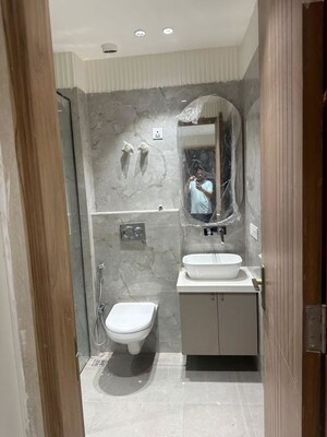 Bathroom in 3 BHK Builder Floor at Sushant Lok Iii – for Rent