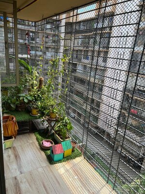 Balcony in 2 BHK Apartment at Sethia Green View, Goregaon West – for Rent