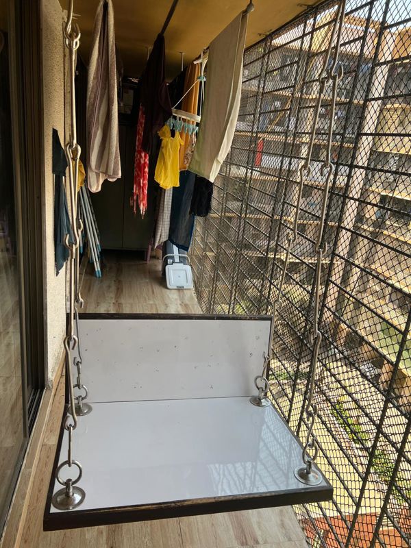 Balcony in 2 BHK Apartment at Sethia Green View, Goregaon West – for Rent