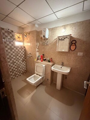 Attached Bathroom in 3 BHK Apartment at Rudra Palace Heights, Sector 1 Greater Noida – for Sale