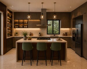 Kitchen in 3 BHK Villa at West Fort – for Sale