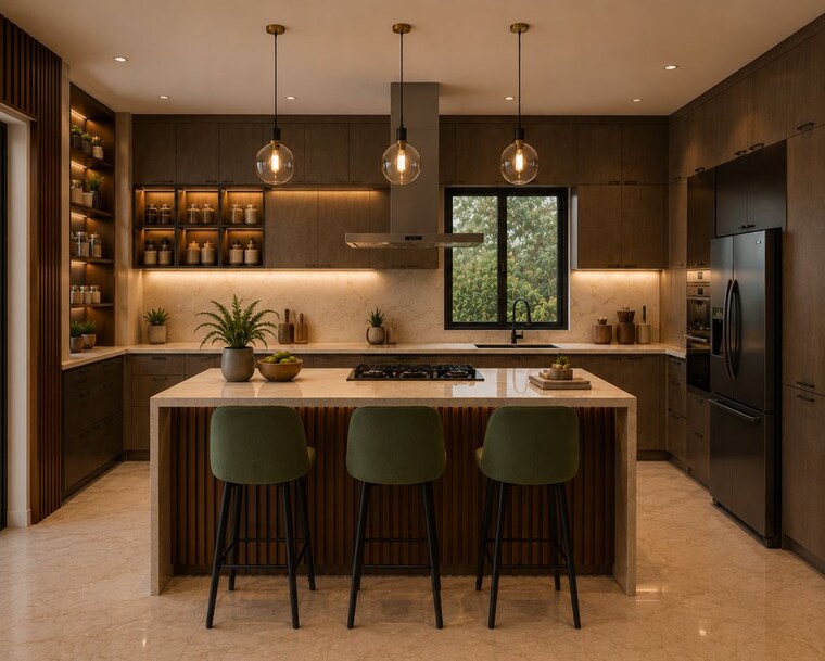 Kitchen, west fort 3 Bedroom 2500 Sq.Ft. Villa In West Fort Thrissur 10393321