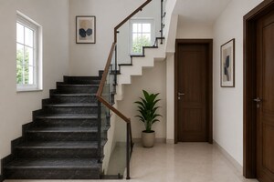 Staircase in 3 BHK Villa at Punkunnam – for Sale