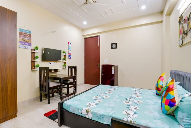 Bedroom, sector 15 ii 1 RK 477 Sq.Ft. Independent House In Sector 15 ii Gurgaon 10393547