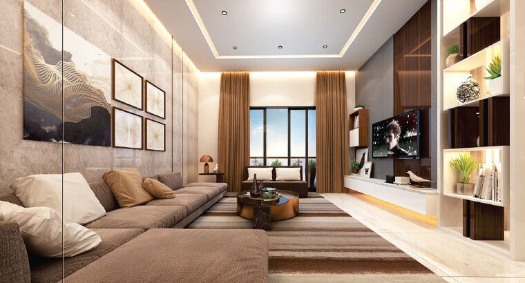 Living Room, oxy-beaumonde 3.5 Bedroom 1720 Sq.Ft. Apartment In Viman Nagar Pune 10393632