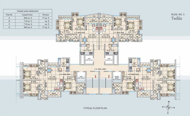 Master Plan, cosmos-horizon-phase-2 2 Bedroom 750 Sq.Ft. Apartment In Pokhran Road No Two Thane 10393639