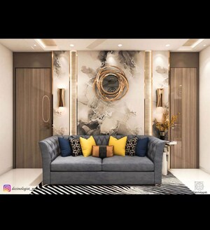 Living Room in 3 BHK Apartment at Rubberwala Ameena Height, Agripada – for Sale