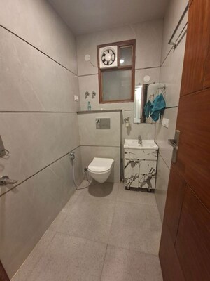 Bathroom in 2 BHK Apartment at Chattarpur – for Rent
