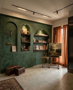 Living Room in 3 BHK Apartment at Raja Park – for Rent