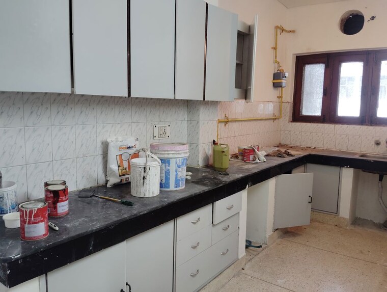 Kitchen, kalkaji 3 Bedroom 1850 Sq.Ft. Builder Floor In Kalkaji Delhi 10394031