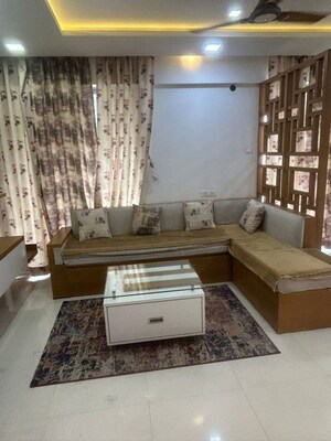 Living Room in 2 BHK Apartment at Saarrthi Skybay, Mahalunge – for Rent